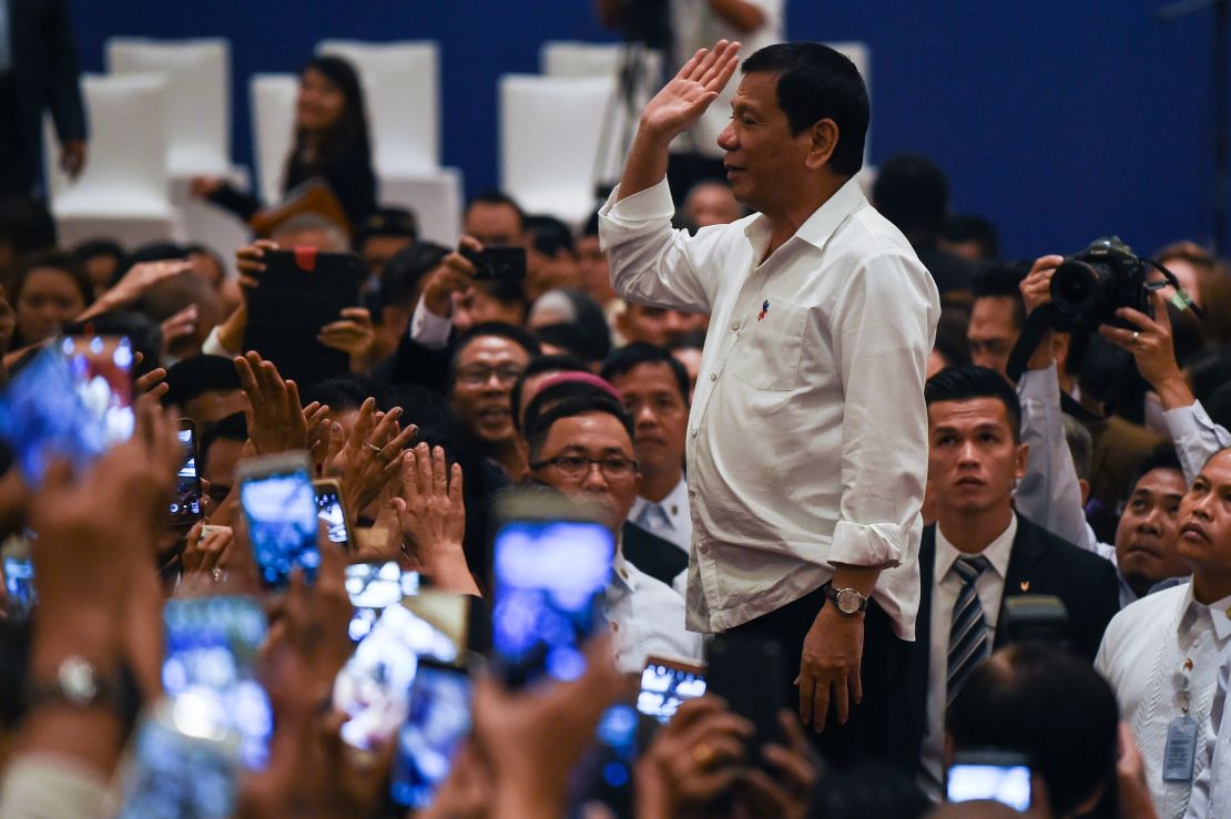 Philippine's President Rodrigo Duterte in Malaysia on November 9, 2016. 