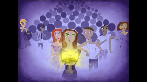 Sara Waite drew her struggle. For her, reality feels like a huge glass box that she cannot enter.