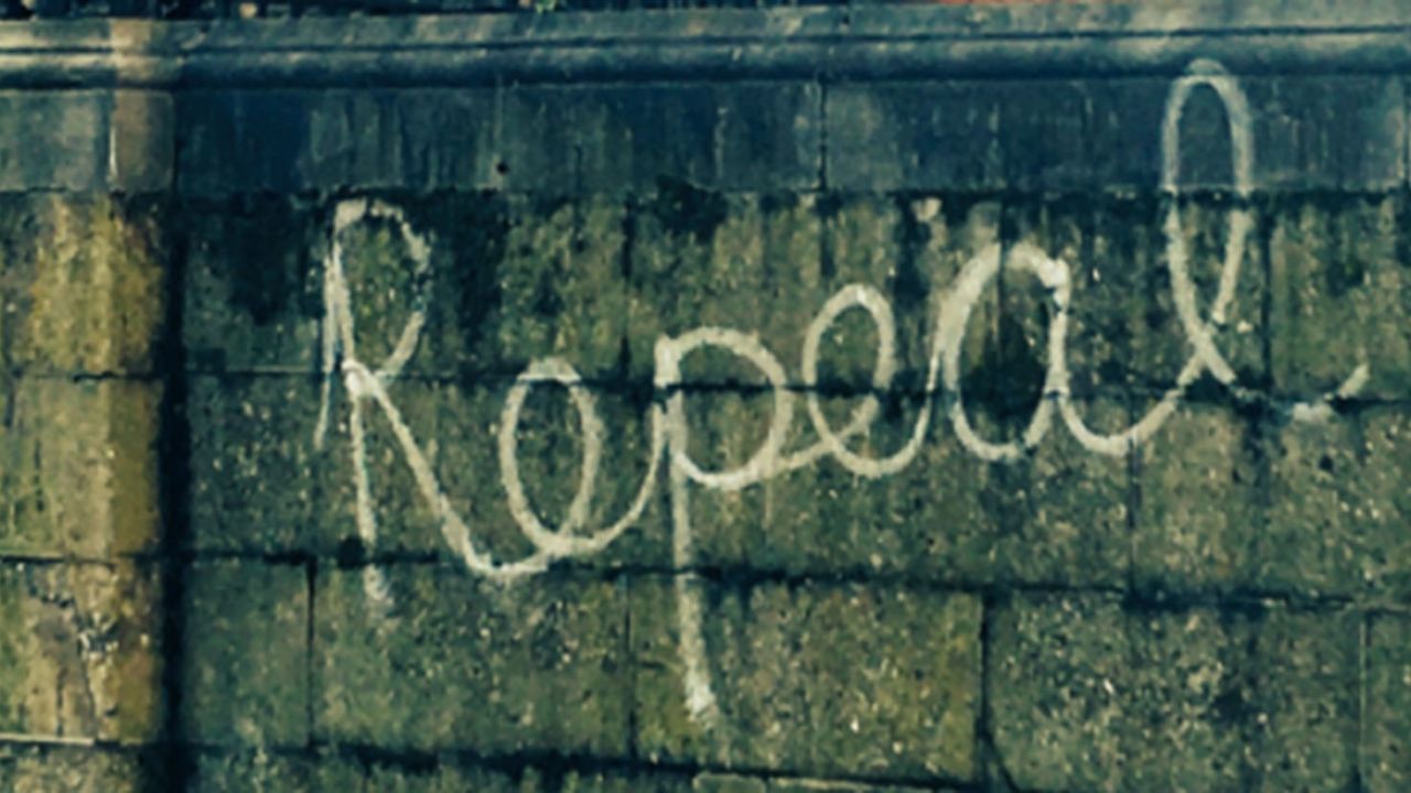 The couple posted a picture of graffiti in support of repealing the 8th amendment -- the foundation for Ireland's abortion laws -- before traveling to the UK. 