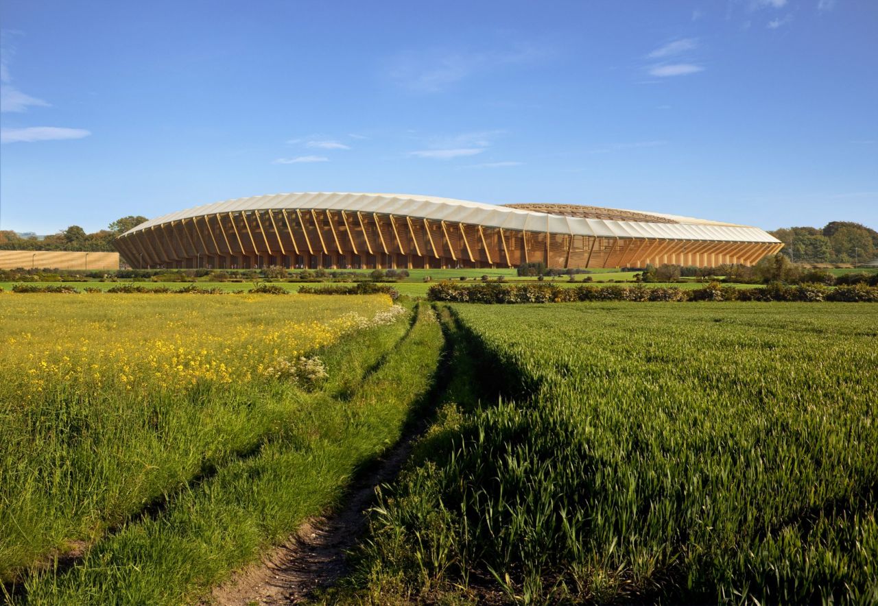 English football club Forest Green Rovers has proposed to build a stadium made almost entirely out of timber. It has designed by Zaha Hadid Architects -- the firm behind the London Aquatics Centre, which was built for the 2012 Olympics. Located just outside the town of Stroud in western England, Forest Green's new home intends to complement the surrounding meadow landscape, as this computer-generated image depicts.