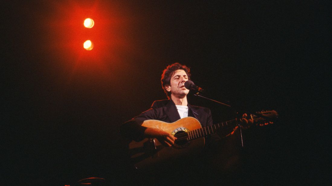 Cohen performs live at Hammersmith Odeon in London in February 1979.