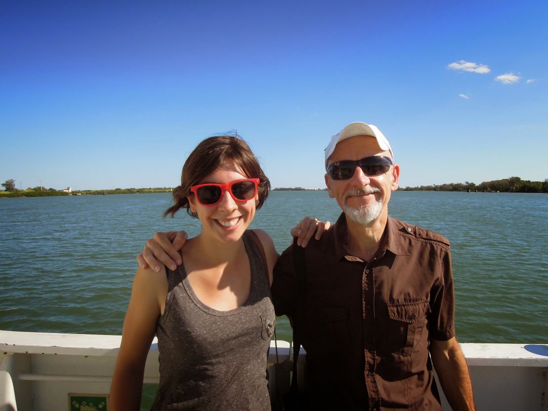 Publisher and roller derby fanatic Lola Salines with her father, Georges, the summer before her death.