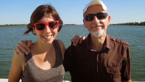 Publisher and roller derby fanatic Lola Salines with her father, Georges, the summer before her death.