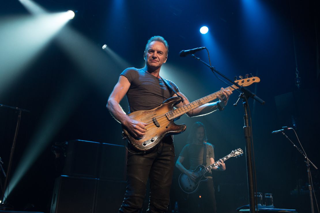 Sting played for just over an hour, with the concert slowly moving from remembrance to celebration. 