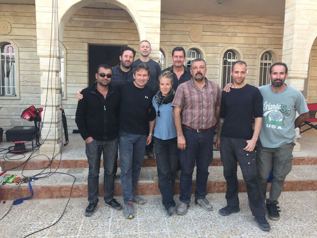 CNN's team is reunited after Arwa Damon and Brice Laine were rescued from the front line in Mosul.