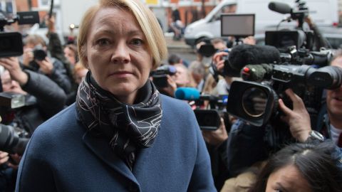 Swedish prosecutor Ingrid Isgren arrives at the Ecuadorian Embassy in London for Julian Assange's questioning.