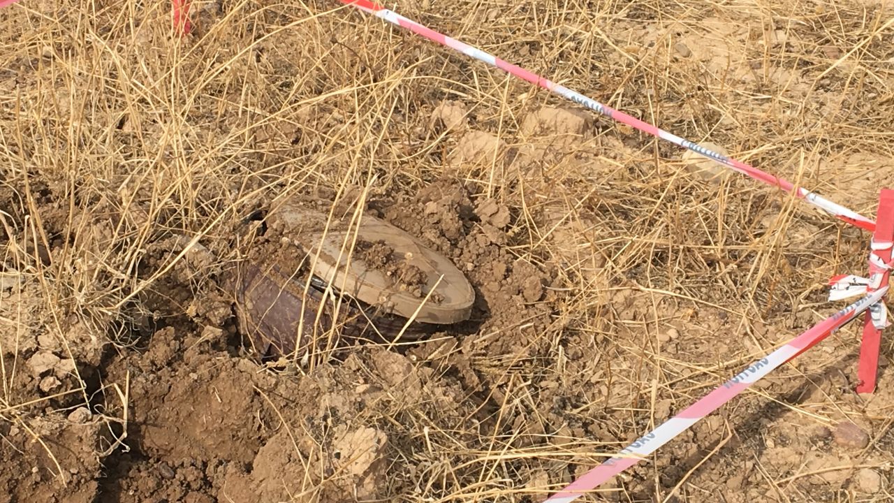 An 8 kilogram (17.6 pound) bomb was dug up from the soil.