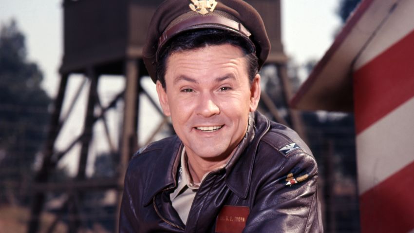 American actor Bob Crane (1928 - 1978) as Colonel Robert E Hogan in the American TV Comedy series 'Hogan's Heroes', circa 1968. (Photo by Silver Screen Collection/Getty Images)