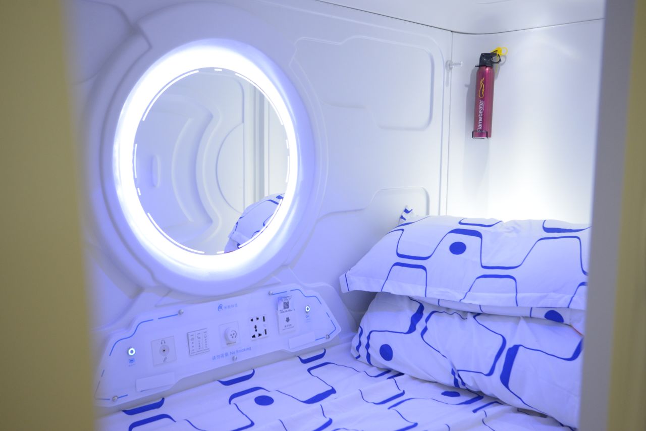 The "luxury" cage home has a futuristic feel.