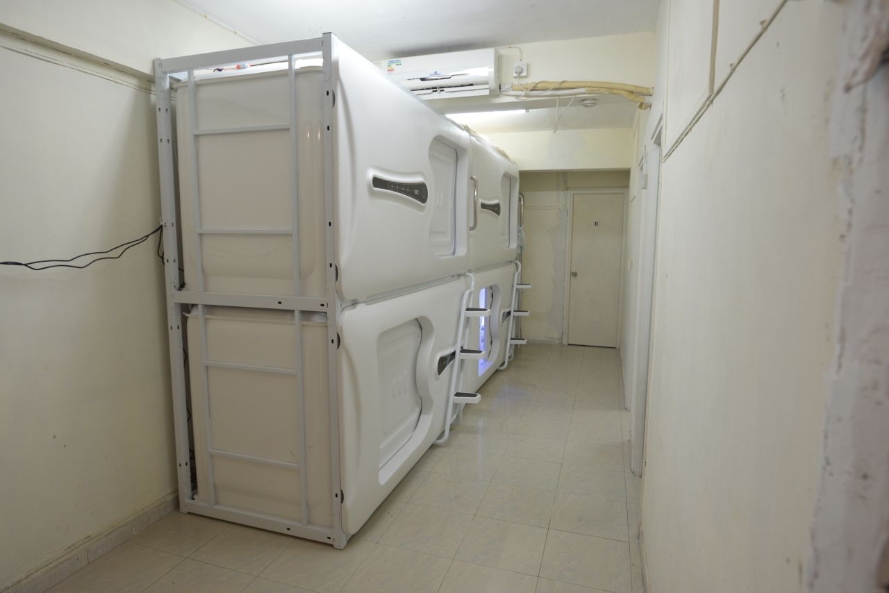 The pods, each sleeping one, are rented out to individual tenants