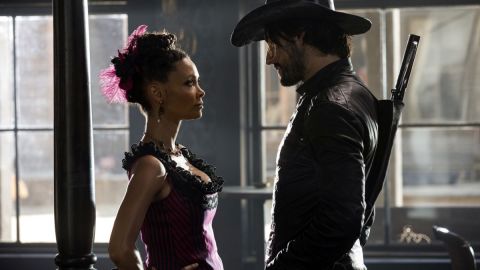 HBO's "Westworld" takes place in a futuristic Western-themed amusement park for rich vacationers looking to act out fantasies with robotic hosts and no fear of consequences. "Host" Maeve Millay (Thandie Newton, at left with co-star Rodrigo Santoro) is the madam of a saloon and brothel, where her employees are some of the most popular attractions. Click through our gallery to see more depictions of robot sexuality on film.