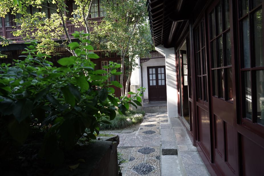 The courtyard outside Sun Yat-sen's bedroom, pictured here, is beautiful but understated.  November 12, 2016 was the 150th anniversary of his birth.