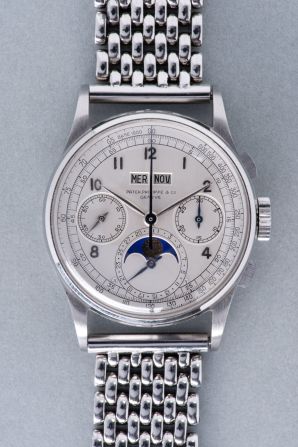 The rare, perpetual calendar, chronograph time piece was sold after a 13 minute bidding war and fetched more than three times its initial pre-sale price estimate. 