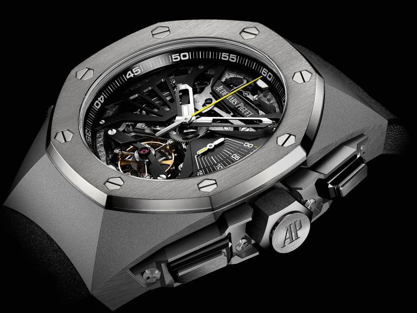 The 2016 prize for the Mechanical Exception Watch went to the Royal Oak Concept Supersonnerie from Audemars Piguet. The titanium and ceramic, minute repeater wristwatch chimes the hours and quarter hours, and sells for more than $560,000.