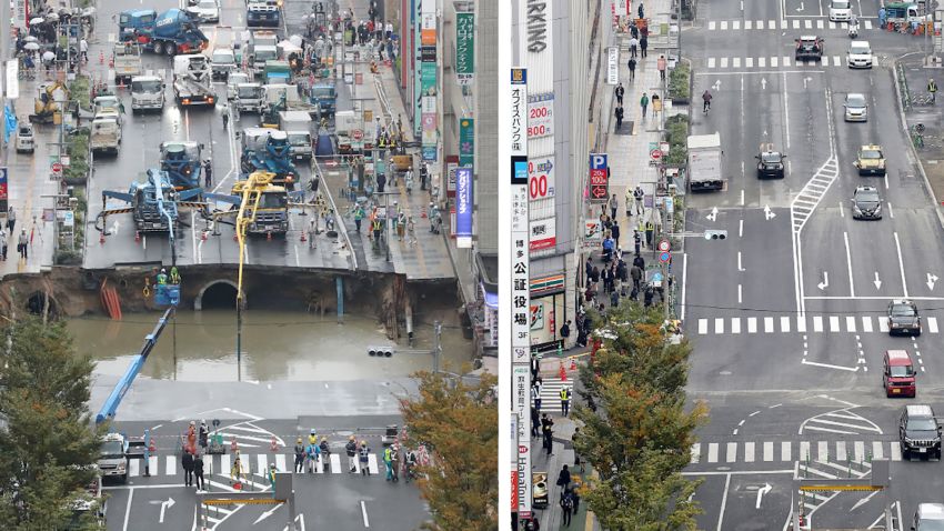 japan sinkhole repair GETTY INVERTED