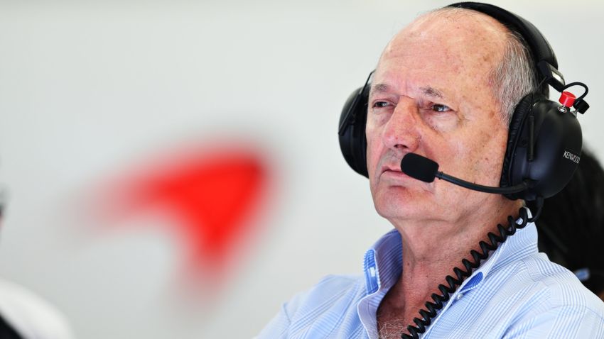 Ron Dennis in the garage during practice for the 2016 Bahrain F1 Grand Prix.