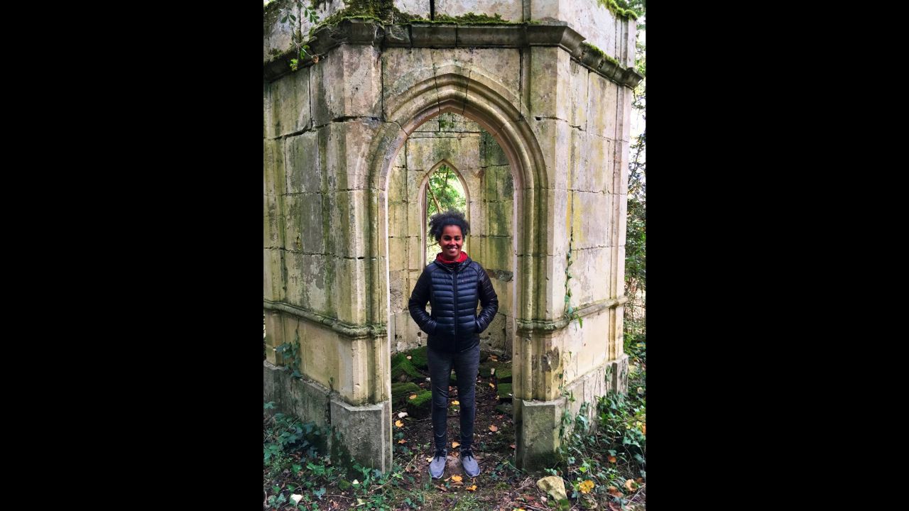 A fan of the outdoors, Yemoonyah loves the look of the little 'chapel' she found in the woods surrounding the castle.