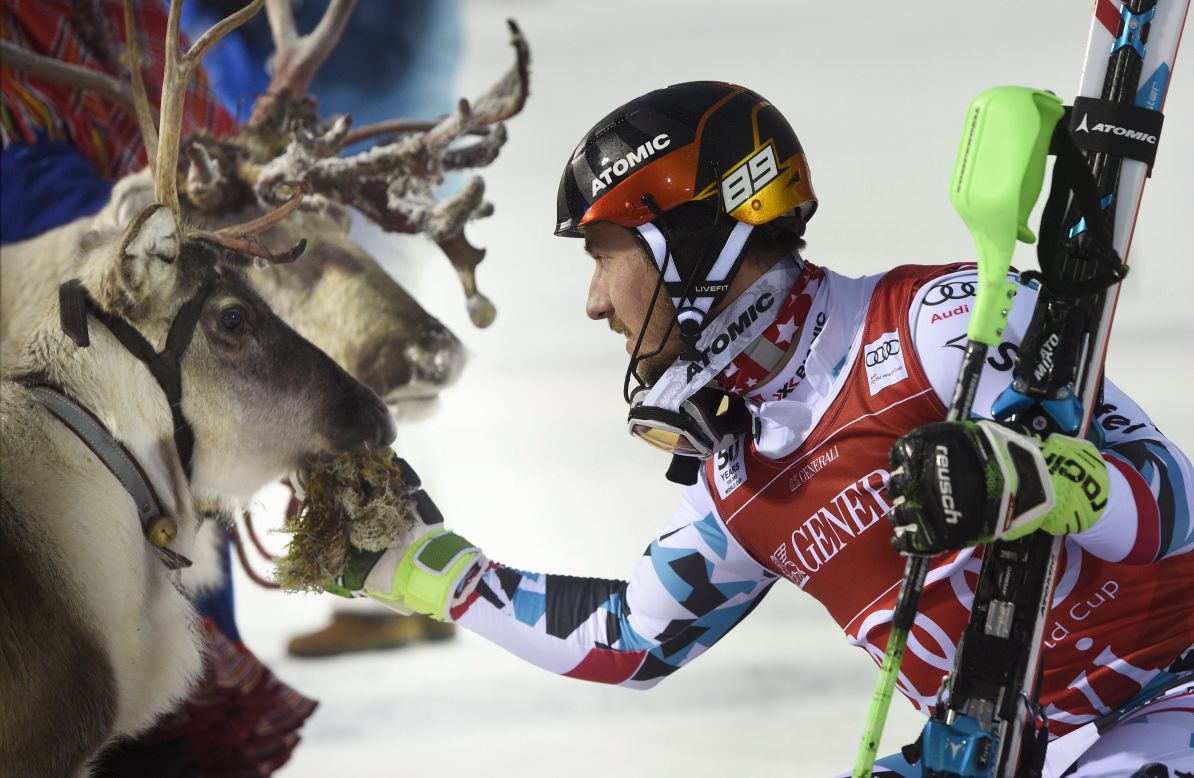 Marcel Hirscher of Austria won the men's competition, naming his "trophy" Leo. Both Hirscher and Shiffrin won in 2013, meaning this is the second reindeer they can claim ownership of.
