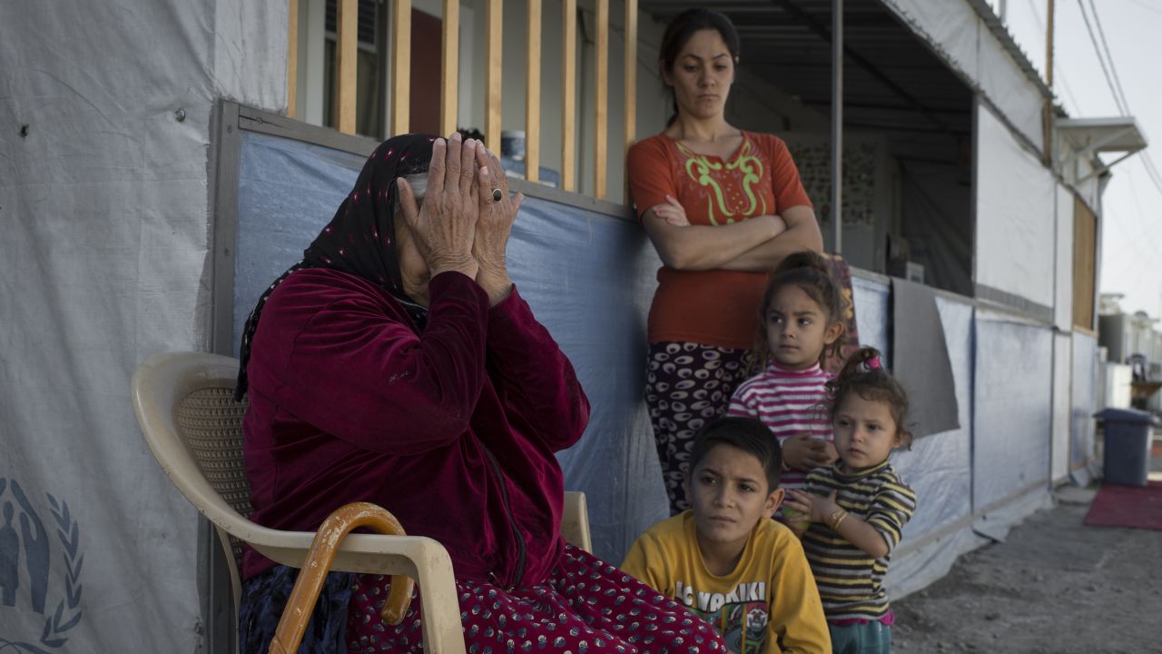 Taqla Gigiyun cannot stop sobbing at the thought of everything that ISIS destroyed in the Christian towns of northern Iraq.
