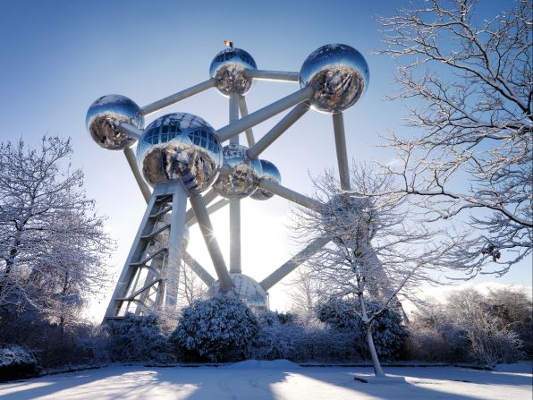 Originally designed as the center piece of the 1958 World Expo, the Atomium has become Brussels most visited tourist destination. It's a larger-than-life representation of the structure of an iron crystal cell.