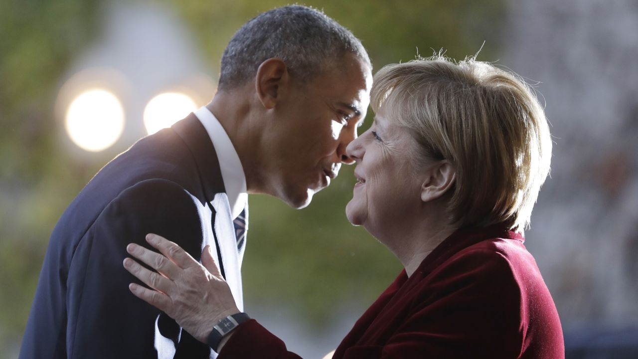 Merkel welcomes President Barack Obama to Berlin last week.