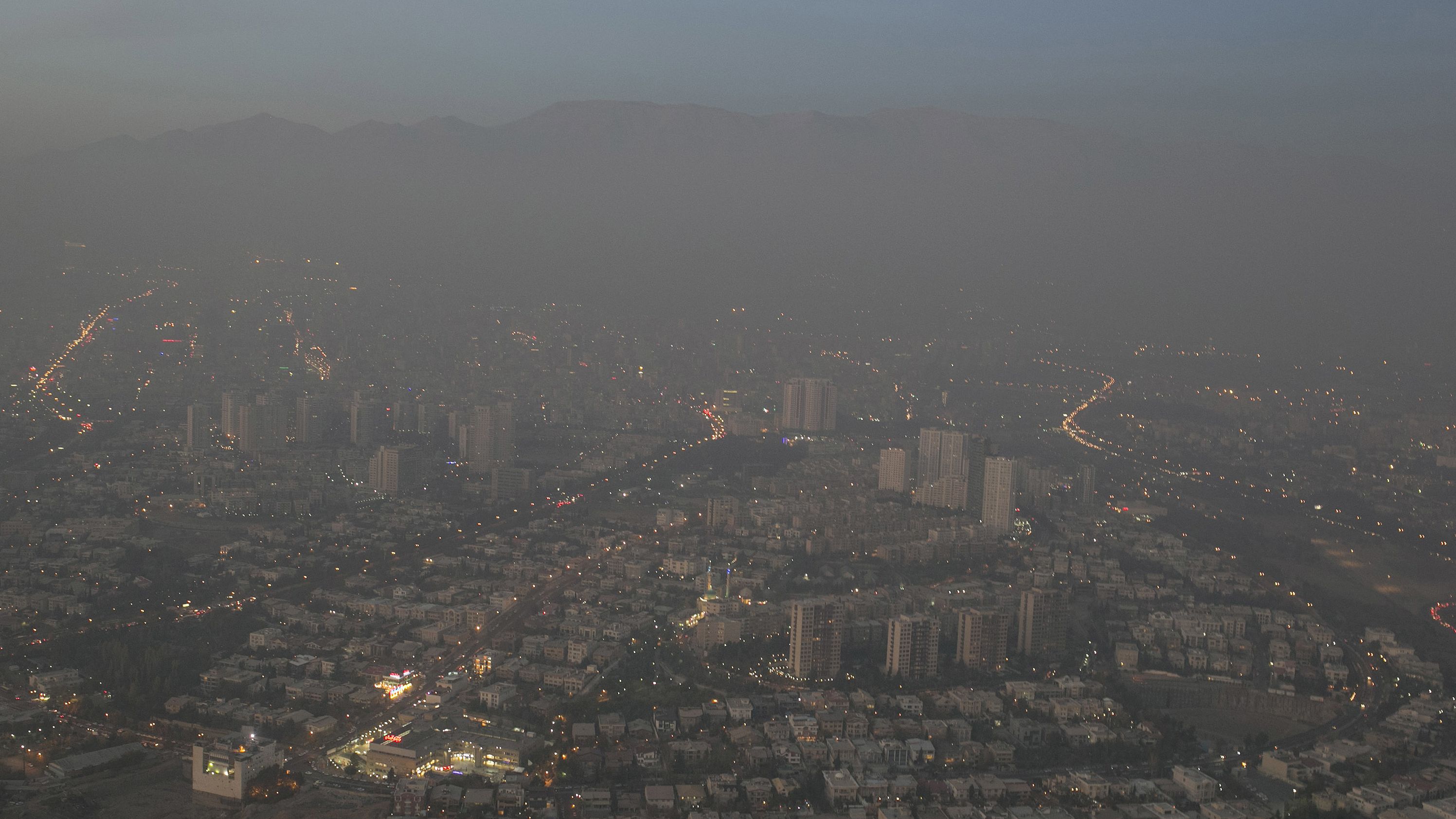 A view of smog-enveloped Tehran on November 14, 2016.