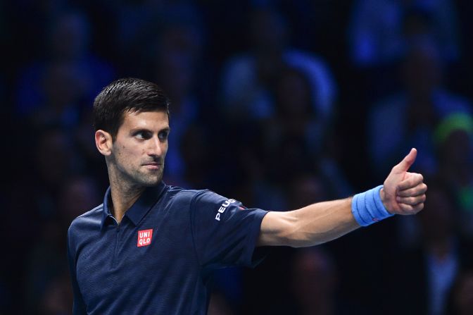 Five-time ATP Finals champion Novak Djokovic needed just 69 minutes to beat Belgium's David Goffin in an error-strewn affair at London's 02 Arena.