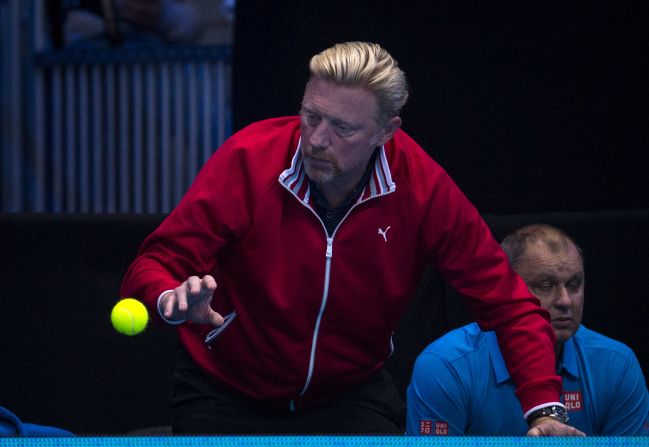 An onlooking Boris Becker wouldn't have been happy with his charge early on, either; Djokovic double faulted twice in a row, handing the first two points to Goffin and setting the tone for the rest of the match.