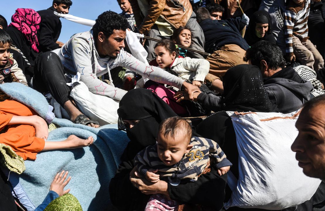 Thousands of people have fled to government-held areas since the Mosul offensive began.