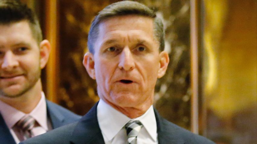Retired Lt. Gen. Michael Flynn arrives at the Trump Tower for meetings with US President-elect Donald Trump, in New York on November 17, 2016. 
