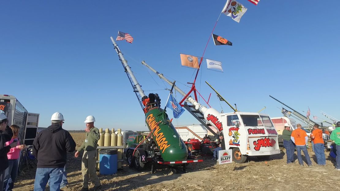 An air cannon at a Punkin Chunkin event