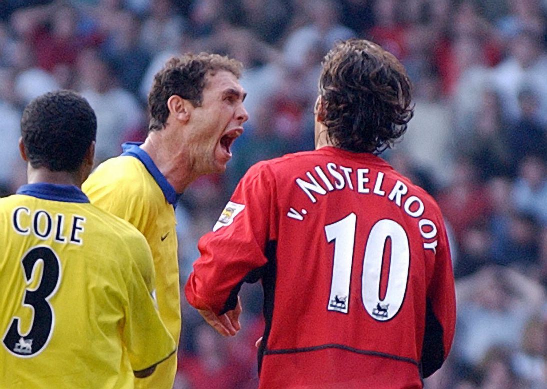 The Dutchman's missed penalty came in a match now dubbed "The Battle of Old Trafford." Keown, who had conceded the spot kick, then confronted Van Nistelrooy. Teammates Lauren, Ray Parlour and Ashley Cole joined in -- and the quartet later received hefty fines from the FA.