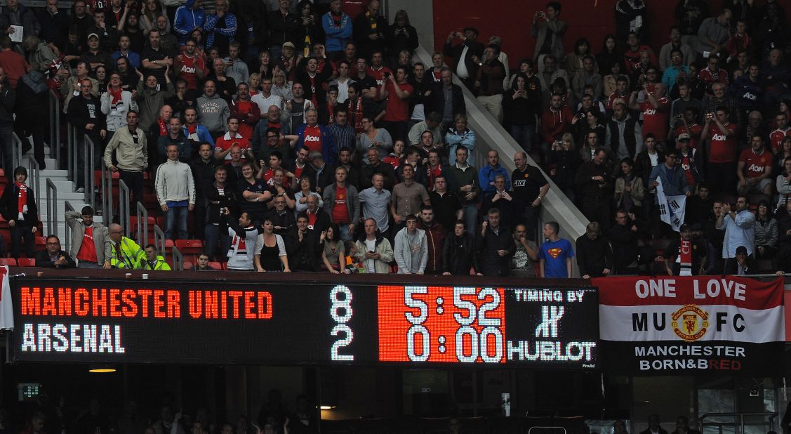 Arsenal's 2011 trip to Old Trafford ended in one of Wenger's most humiliating defeats as United won 8-2, led by Wayne Rooney's sixth career hat-trick for the club.