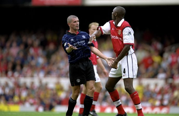 Over the years, the clashes between club captains Patrick Vieira and Roy Keane became synonymous with the fixture. The standout confrontation, however, came in the tunnel at Highbury in 2005, with Keane accusing Vieira of picking on "weak link" Gary Neville.
