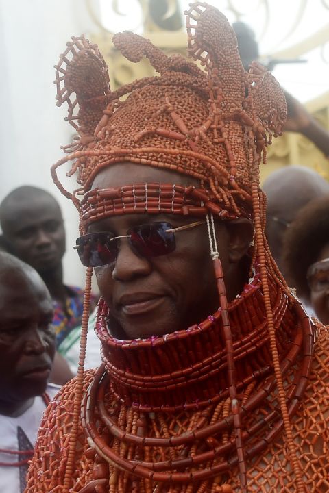Oba Ewuare II the newly crowned 40th Monarch of the Benin kingdom.