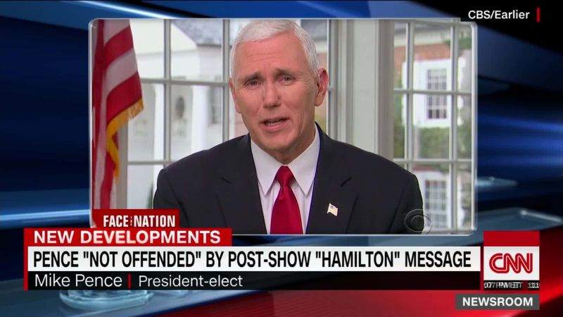 Mike pence hamilton response best sale