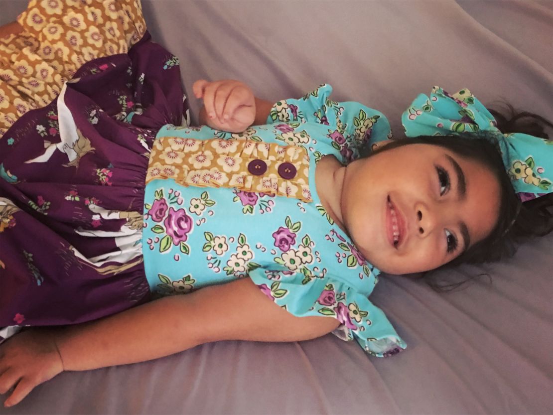 Sofia Patriarca has severe epilepsy and can't walk or talk or even sit up.