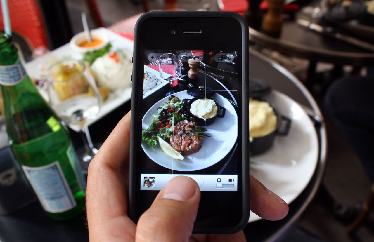 The users can snap a picture of anything, such as a restaurant menu or dish. 