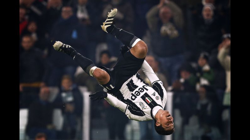 Juventus midfielder Hernanes celebrates a goal against Pescara during an Italian league match in Turin on Saturday, November 19. Juventus won 3-0.