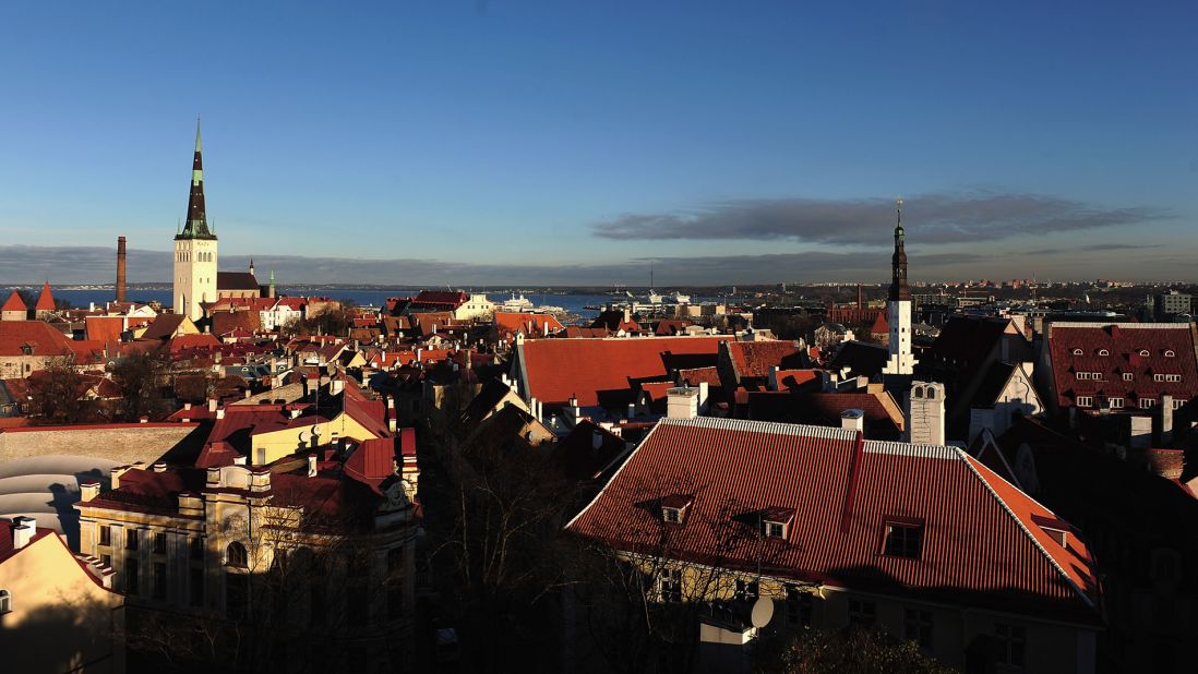 Looking out to Tallinn's medieval old town and the Baltic Sea, Radisson Blu Sky Hotel's rooftop bar gives the best views of the city's skyline.