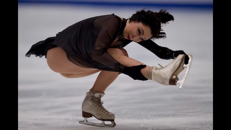 Russian figure skater Elizaveta Tuktamysheva performs at the Grand Prix event in Beijing on Saturday, November 19. She finished in third place.
