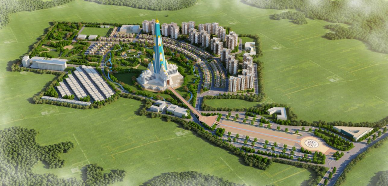 There will be a theme park within the temple grounds, and social facilities, apartments and villas will be built around it.