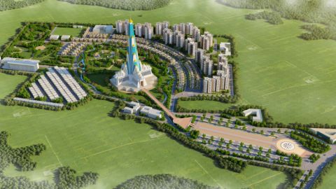 There will be a theme park within the temple grounds, and social facilities, apartments and villas will be built around it.
