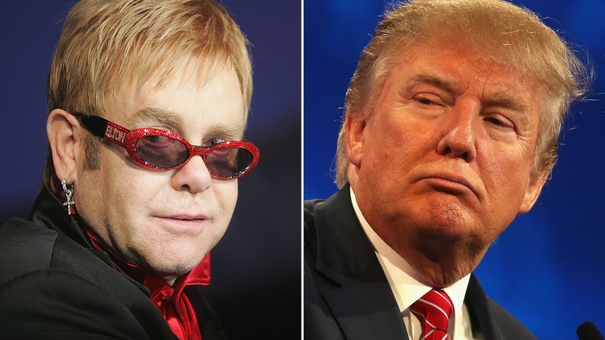 Elton John Donald Trump composite