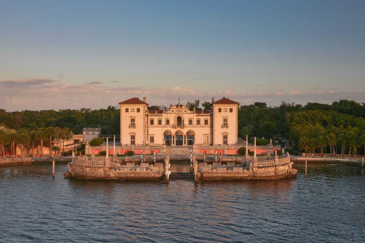 If over-the-top tropical opulence is your taste, here's the backdrop of your dreams. The Villa Vizcaya is a Jazz Age melange of Italian Renaissance and Baroque architecture, with formal gardens and a village of outbuildings.