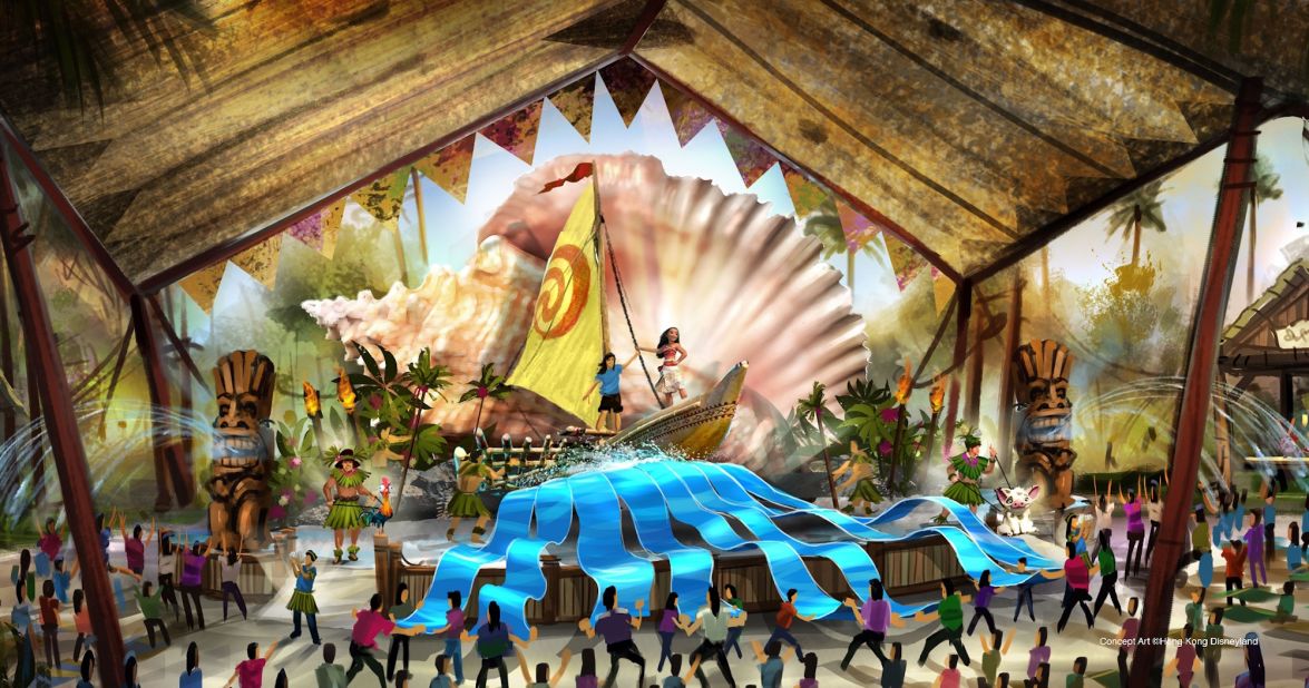 The Adventureland Show Place is due to open in 2018. Guests will get to meet Moana, the heroine of a new Disney animated film due for release in November, 2016. 