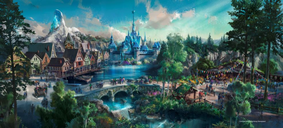 Due to open in 2020, Hong Kong Disneyland's "Frozen" themed area will feature rides, dining, shopping and entertainment based around the film's characters and stories. It's part of a multi-year $1.4 billion development plan. 