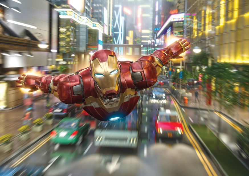 Tony Stark fans won't have to wait long for this one. The Iron Man Experience, a multi-sensory immersive motion ride, is due to open in January, 2015. Guests will soar through Hong Kong's skies alongside Iron Man and battle the evil forces of Hydra. 