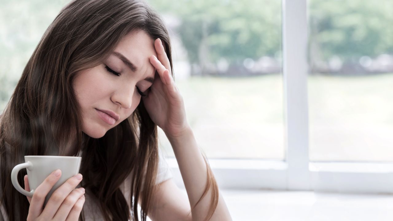 Stock Photo:
Young sad woman with cup of coffee or tea. Stress, depression, illness concept.

Image ID:521073610
Copyright: Juta
Release Information: Signed model release filed with Shutterstock, Inc