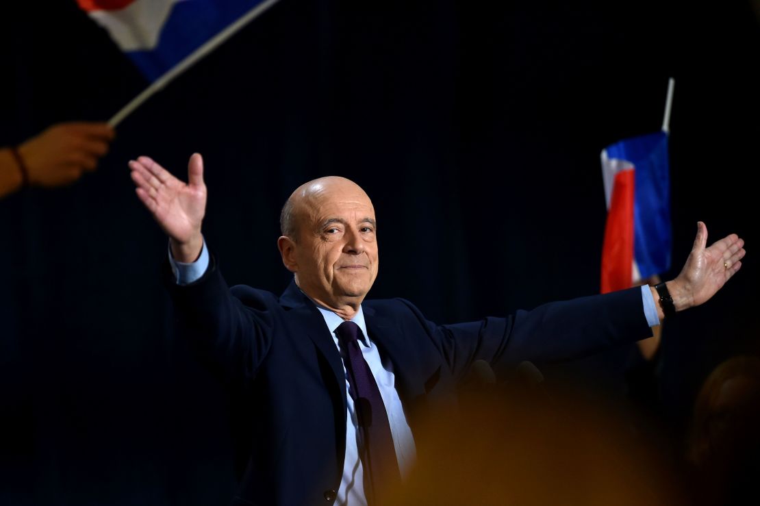 Bordeaux Mayor Alain Juppé at a public meeting in Toulouse, southern France, on Tuesday.